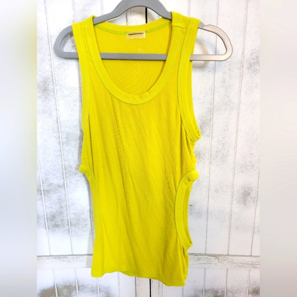 NWT Free People Ribbed Cut Out Tank Extra Small